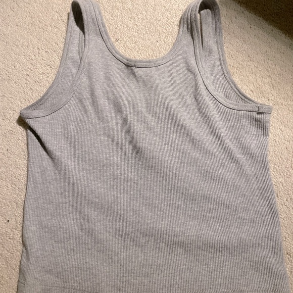 Brandy Melville Grey button Tank top - Picture 3 of 3